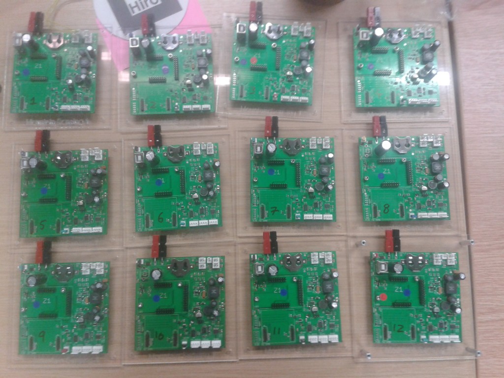 The main PCBs during testing